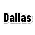 Dallas die-cut sticker