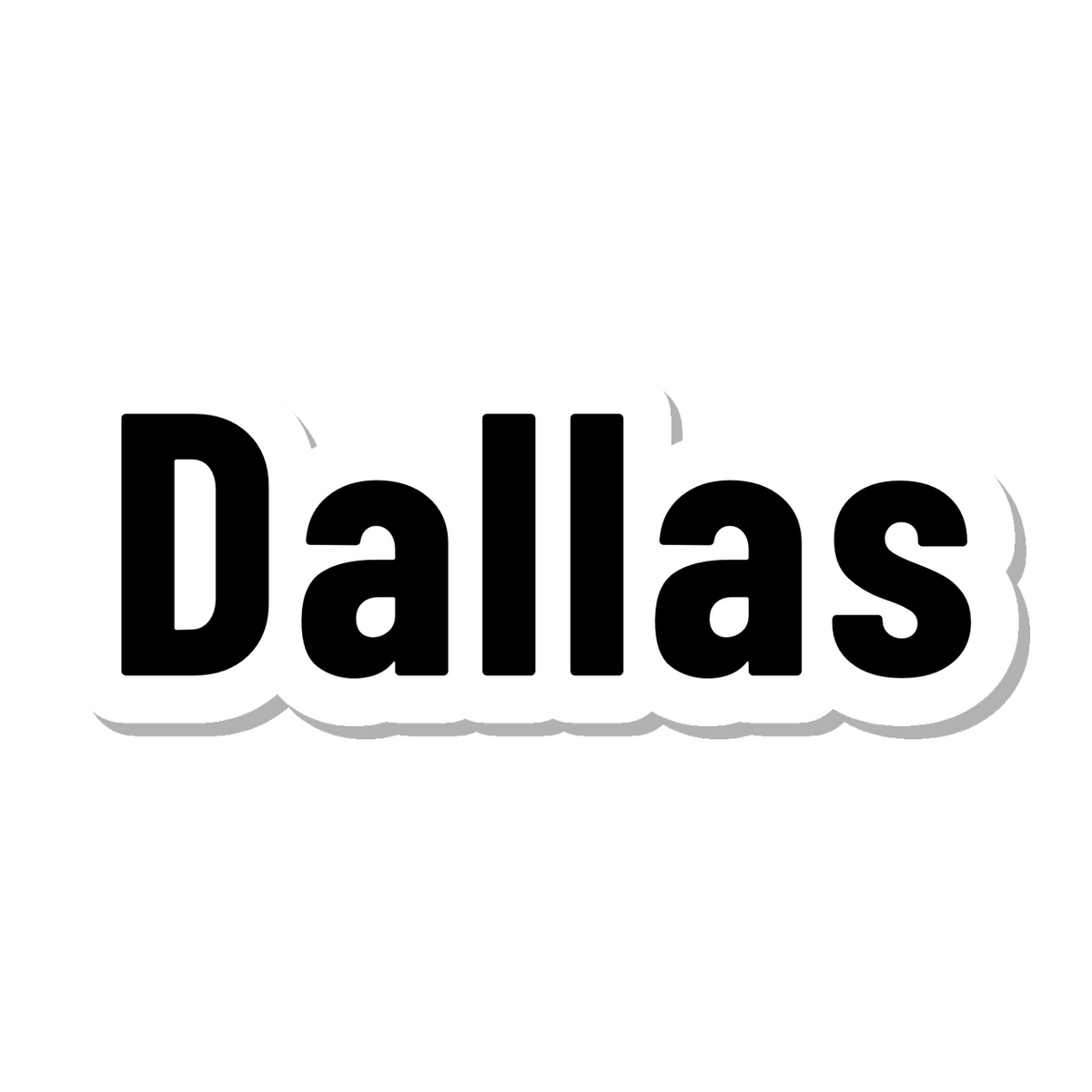 Dallas die-cut sticker