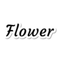 Flower die-cut sticker