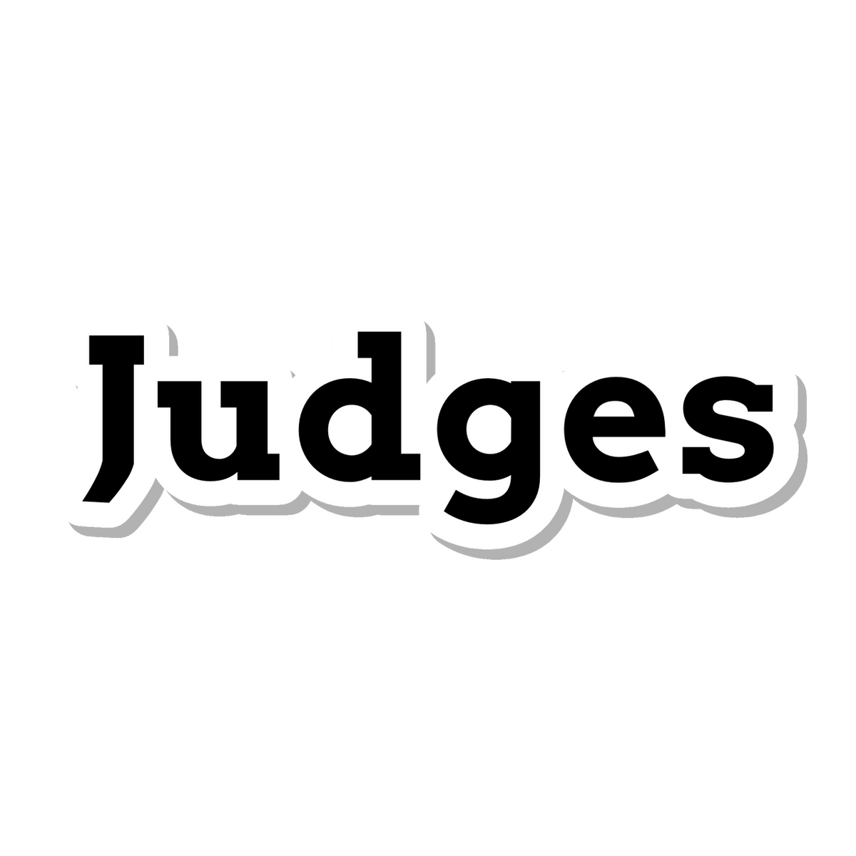 Judges die-cut sticker
