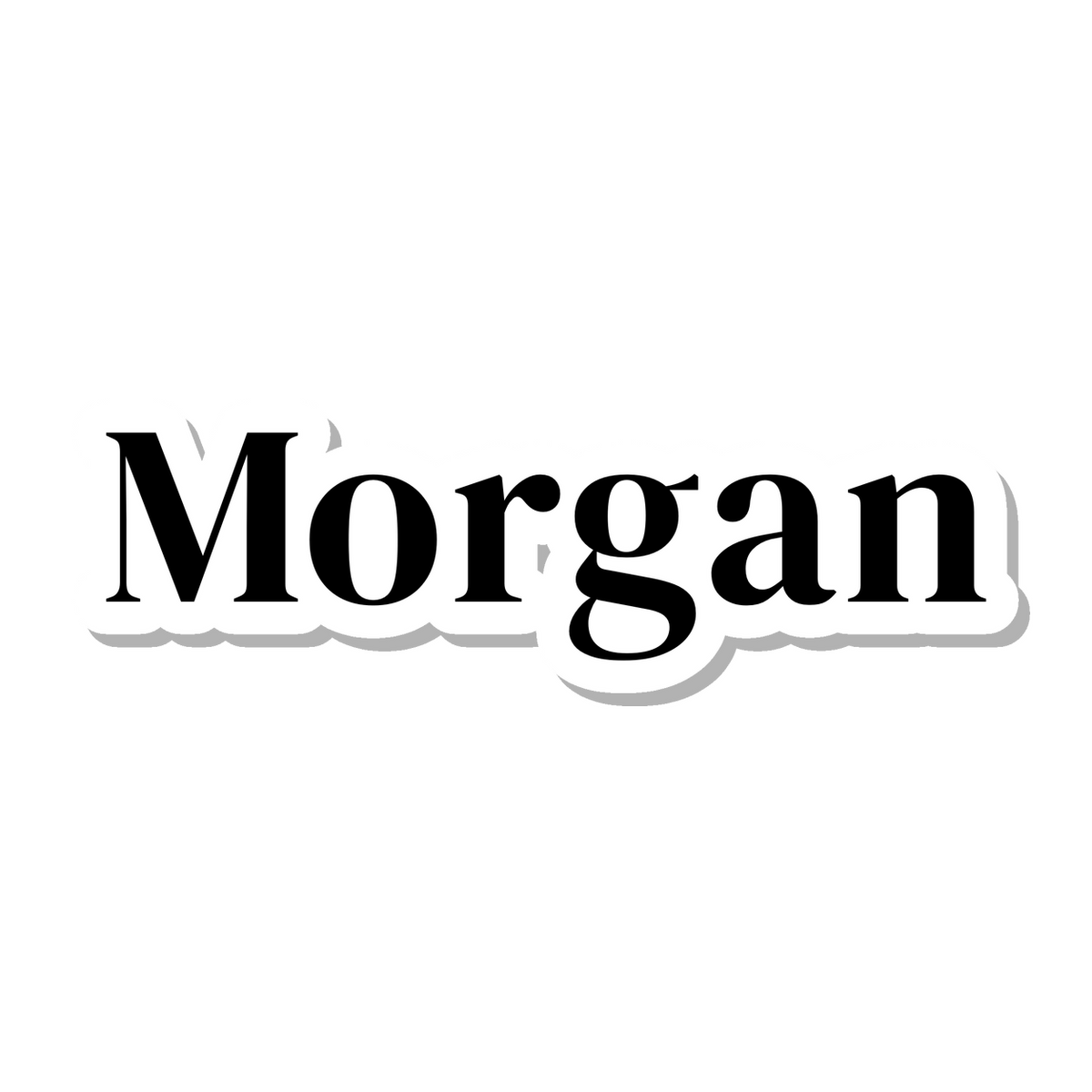 Morgan die-cut sticker