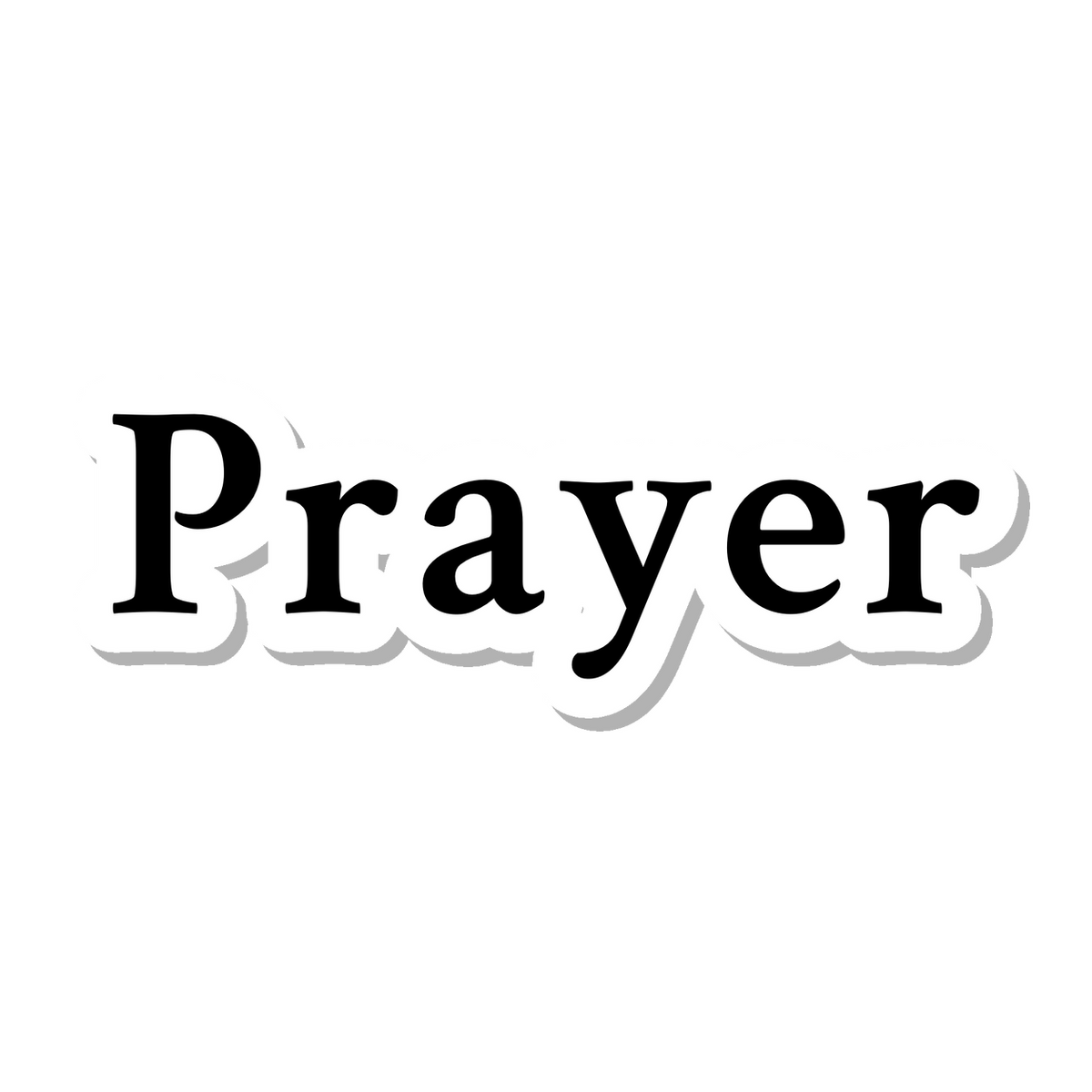 Prayer die-cut sticker