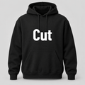 Cut Hoodie in black