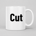 Cut Mug in white