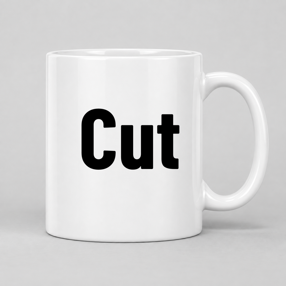 Cut Mug in white
