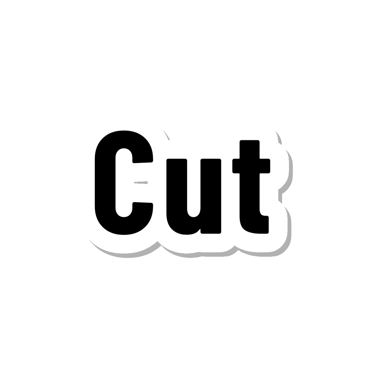 Cut die-cut sticker
