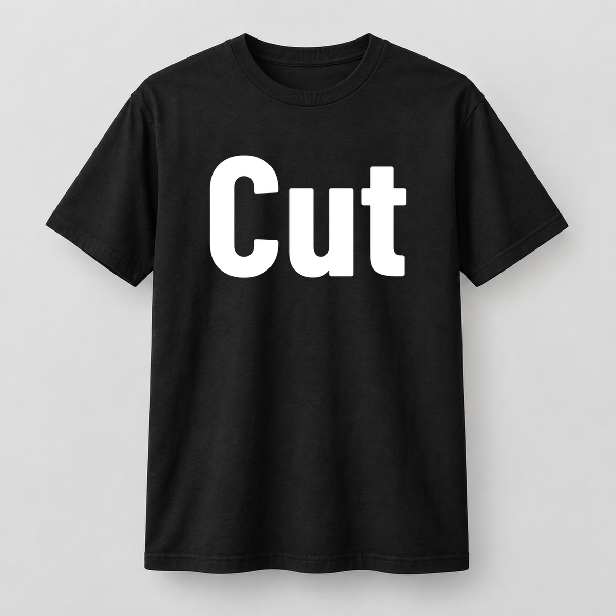 Cut T-Shirt in black