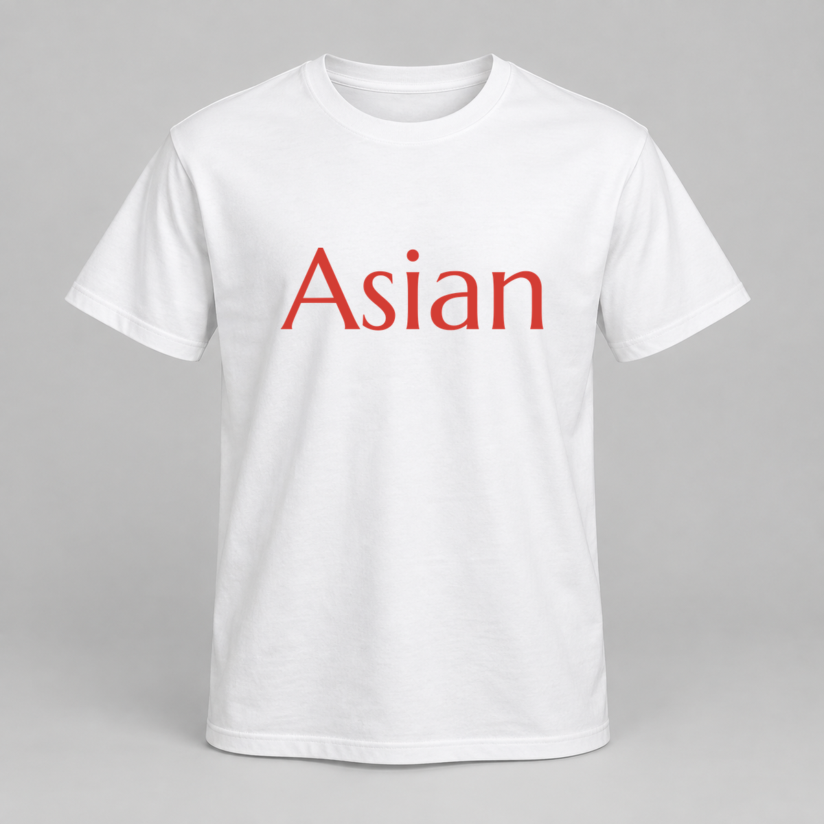 Asian T-Shirt in white with red text