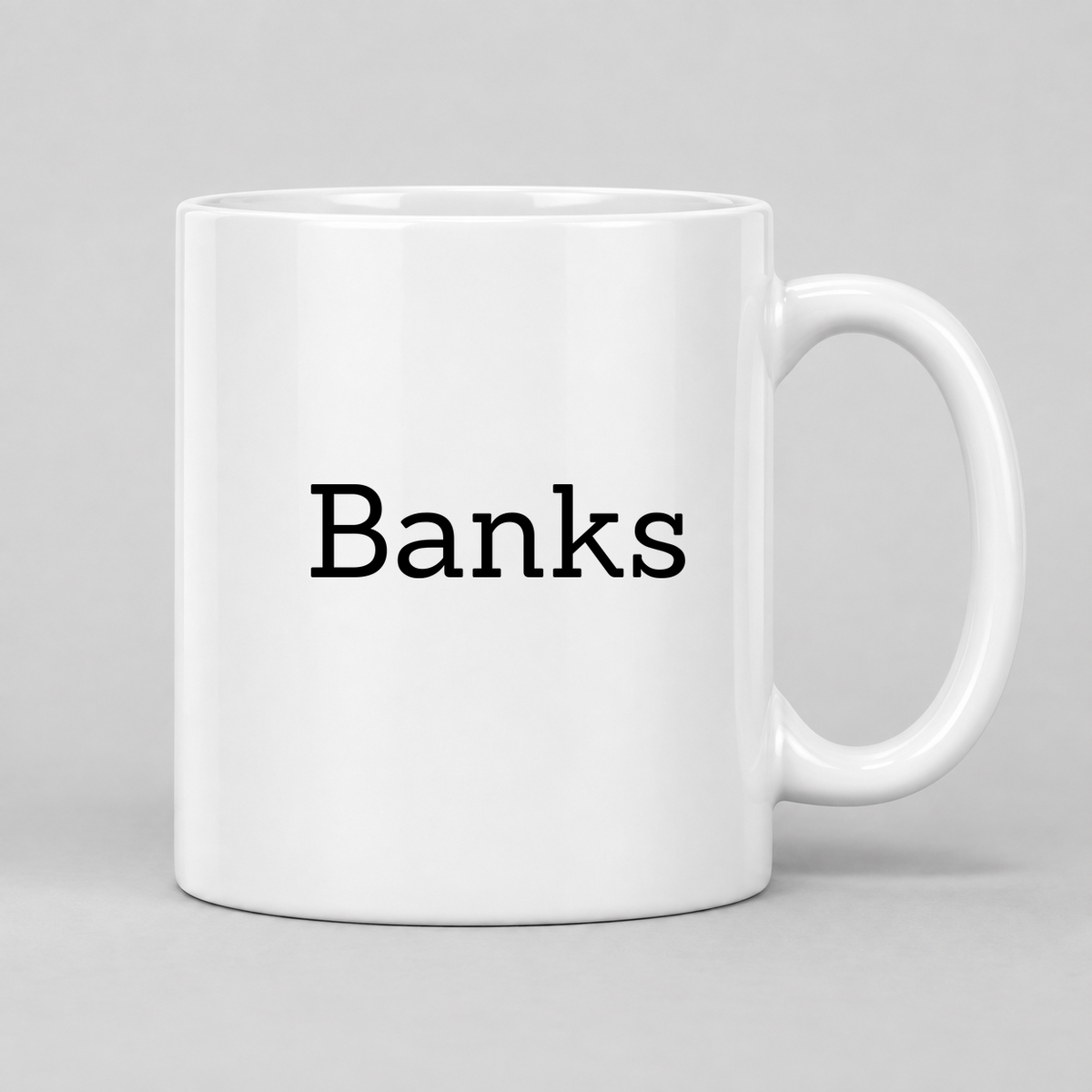 Banks Mug in white