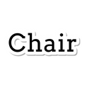 Chair die-cut sticker