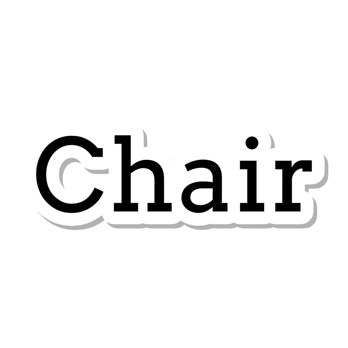 Chair die-cut sticker
