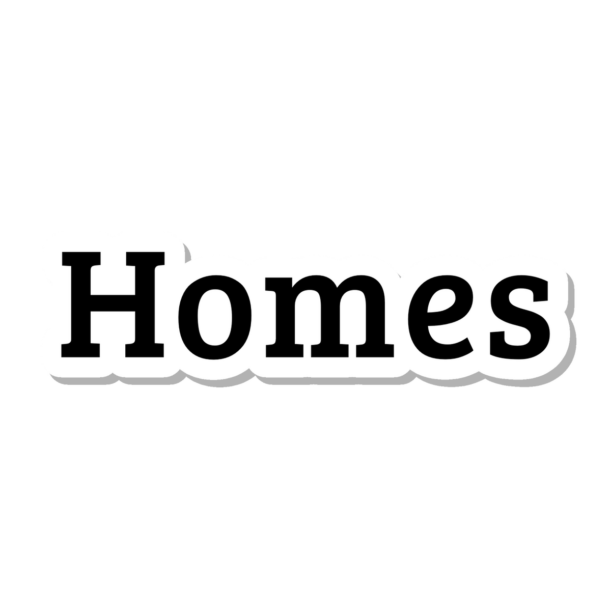 Homes die-cut sticker