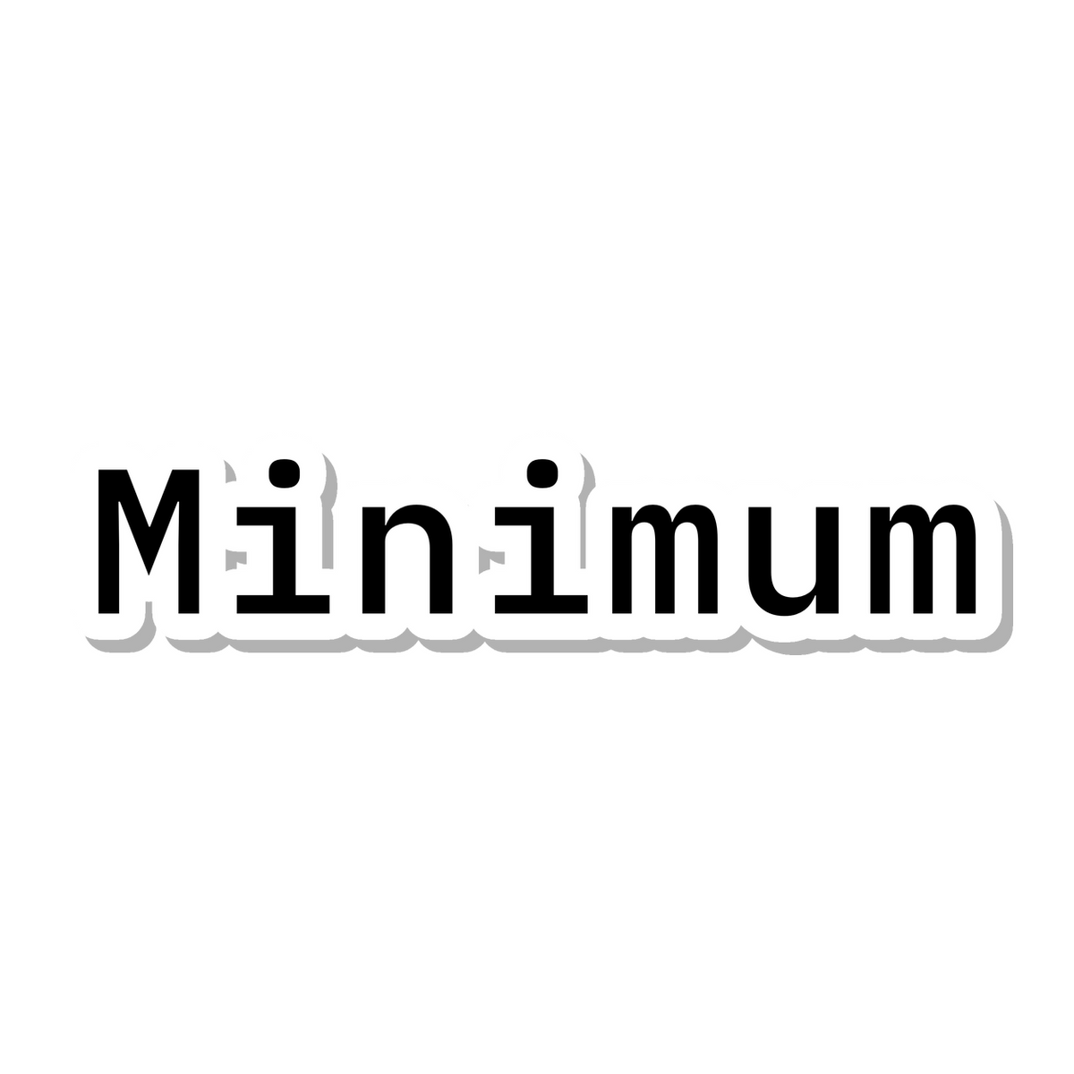 Minimum die-cut sticker