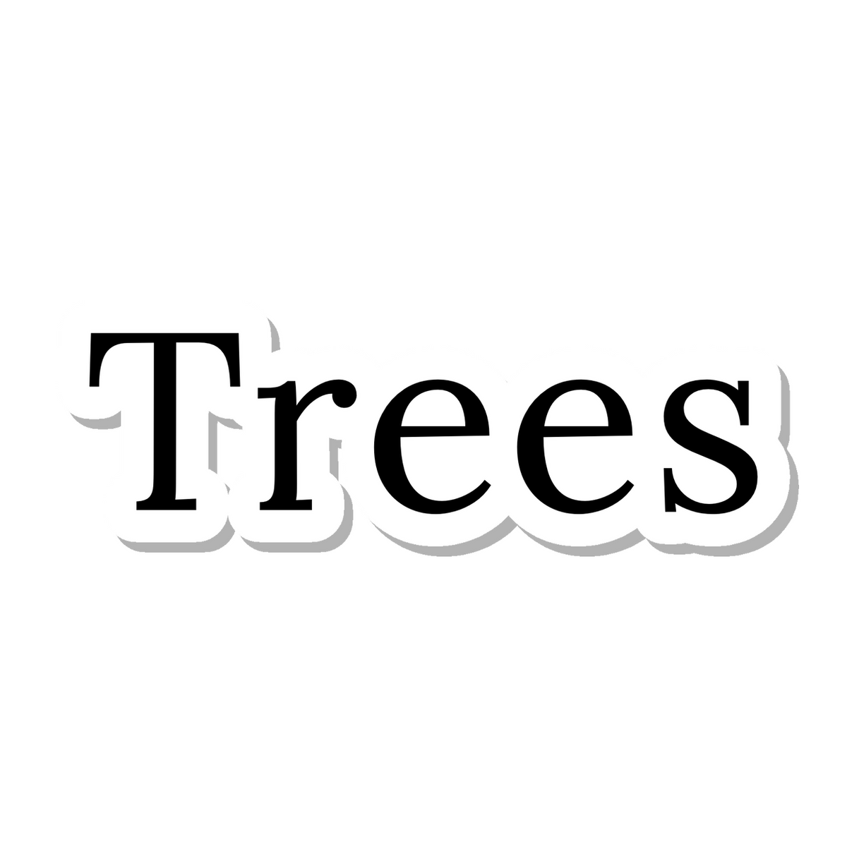 Trees die-cut sticker