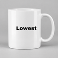Lowest Mug in white