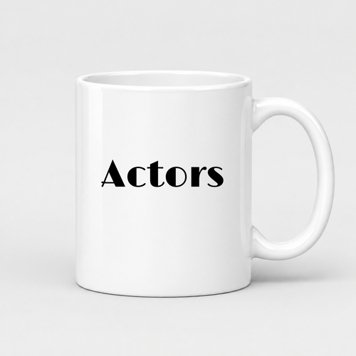 Actors Mug in white