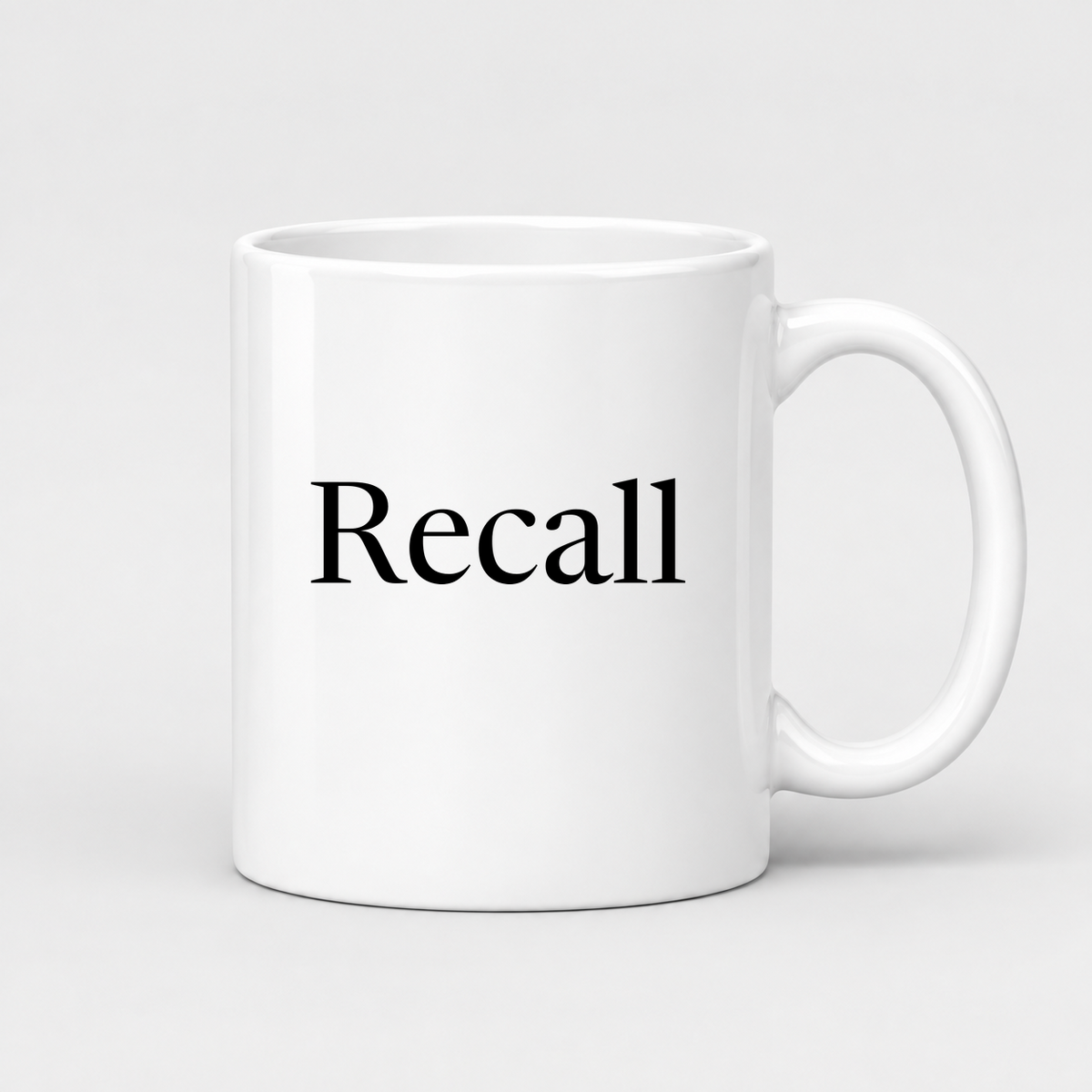 Recall Mug in white