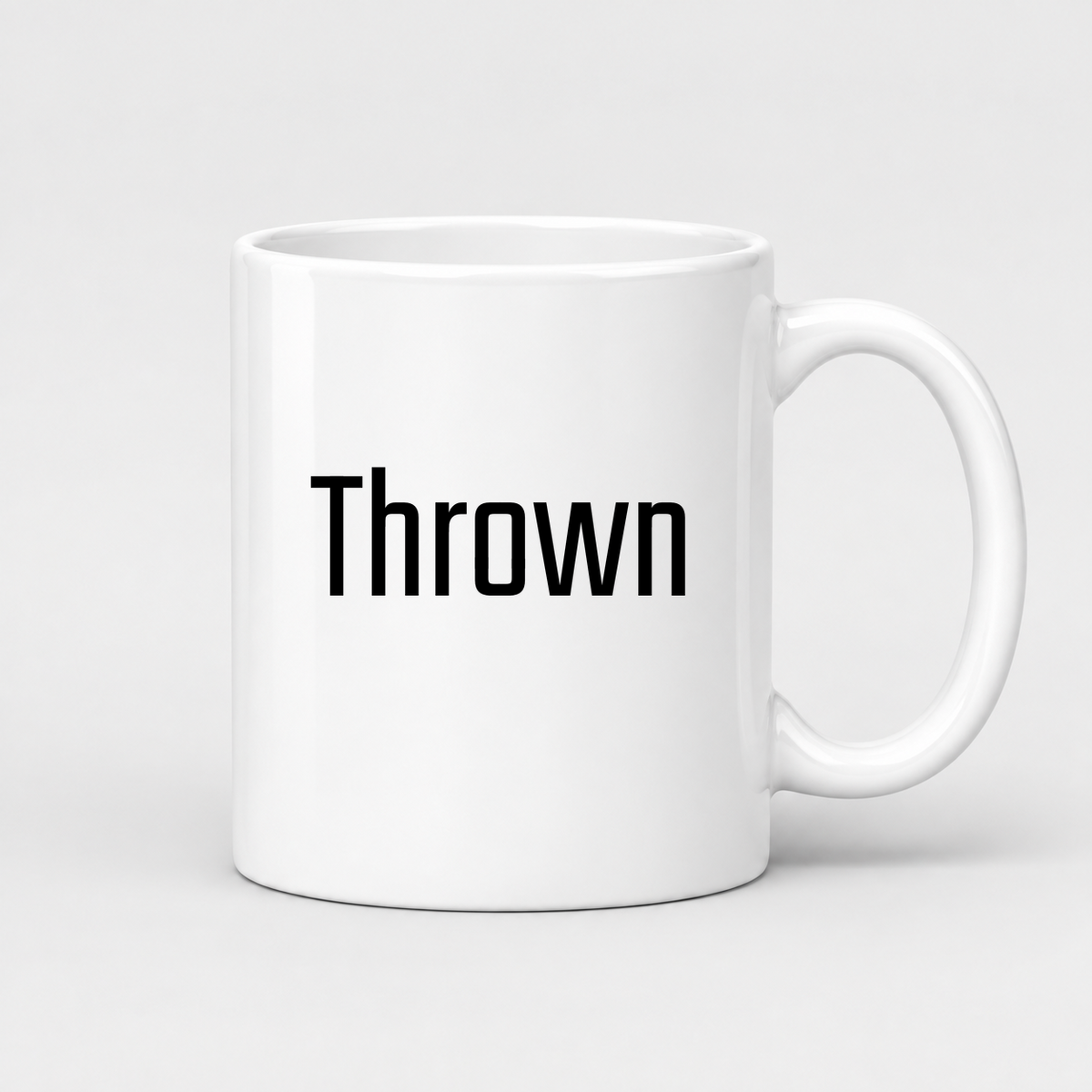 Thrown Mug in white