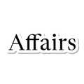 Affairs die-cut sticker