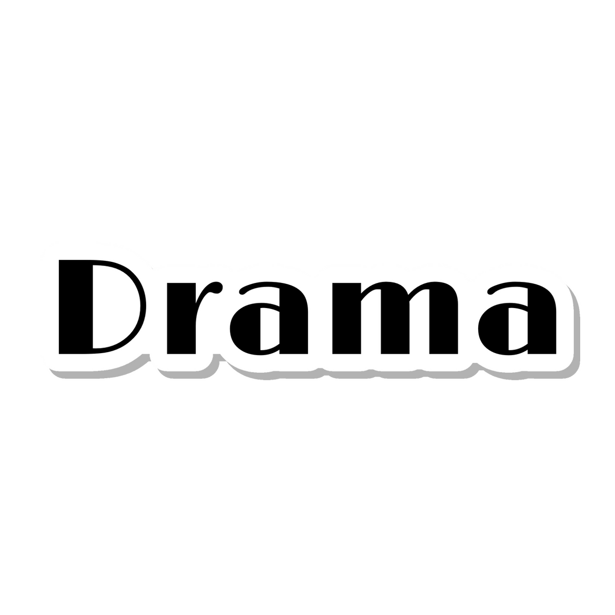 Drama die-cut sticker