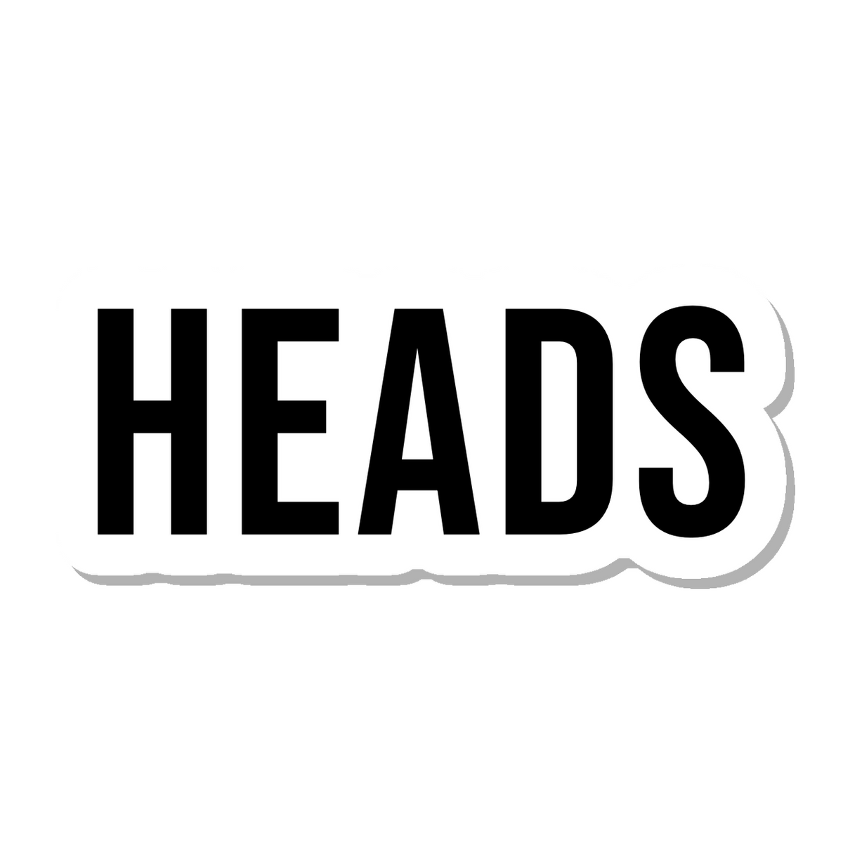 Heads die-cut sticker