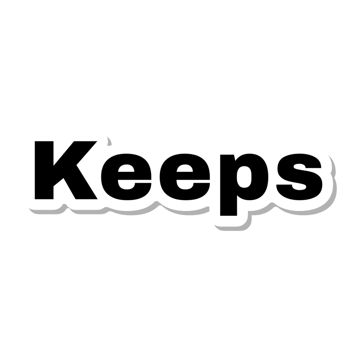 Keeps die-cut sticker