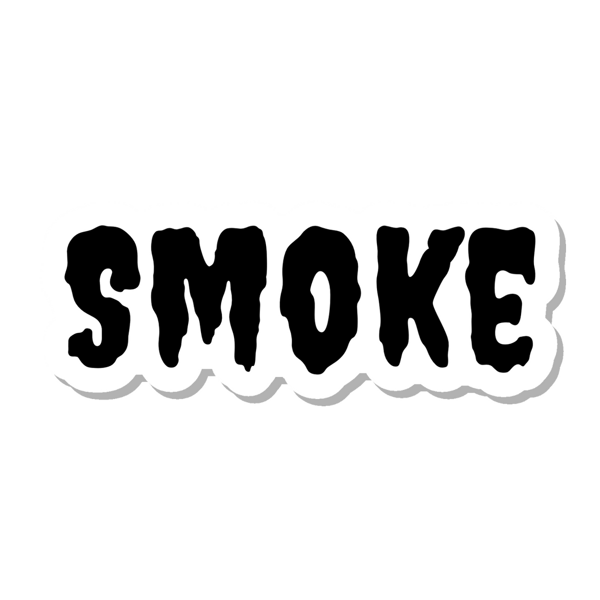 Smoke die-cut sticker