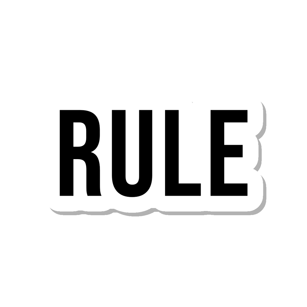 Rule die-cut sticker