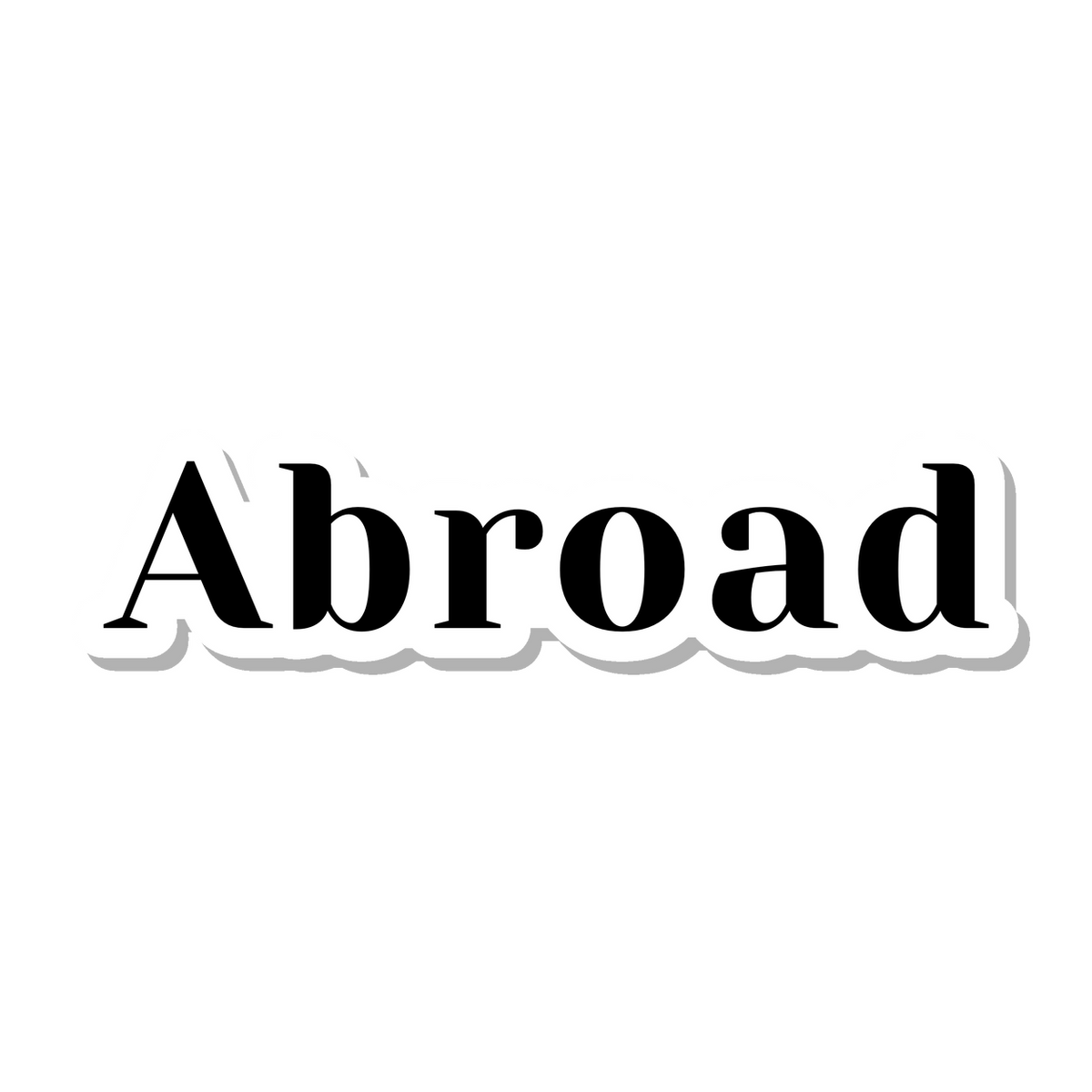 Abroad die-cut sticker