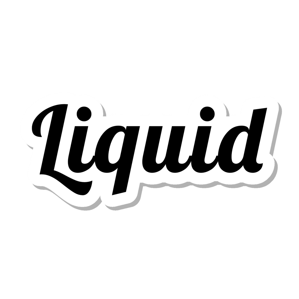 Liquid die-cut sticker