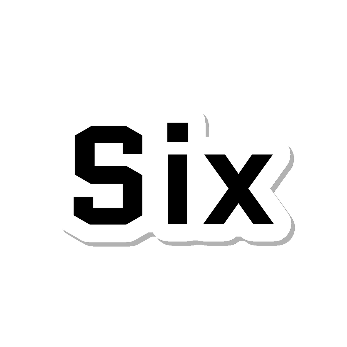 Six die-cut sticker