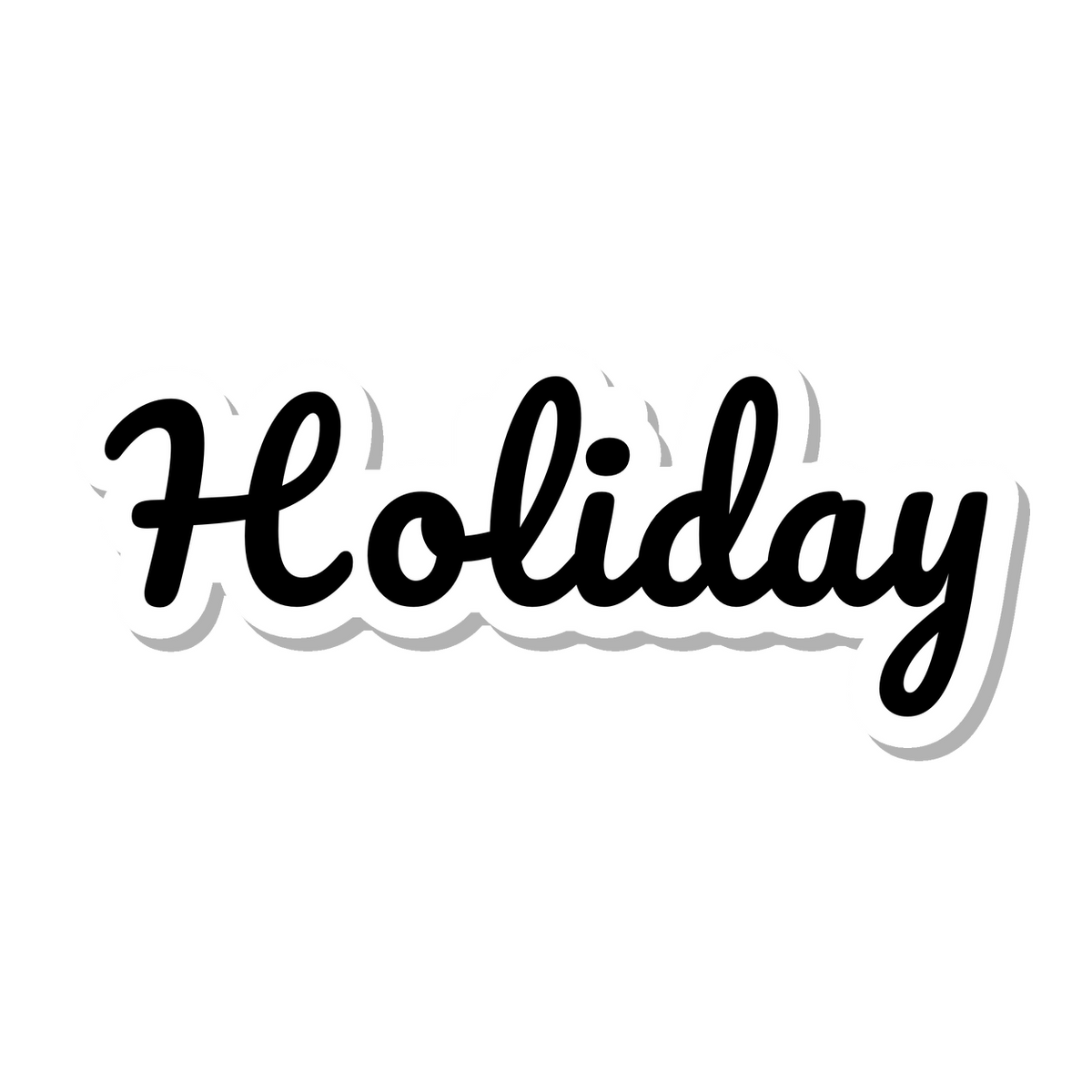Holiday die-cut sticker