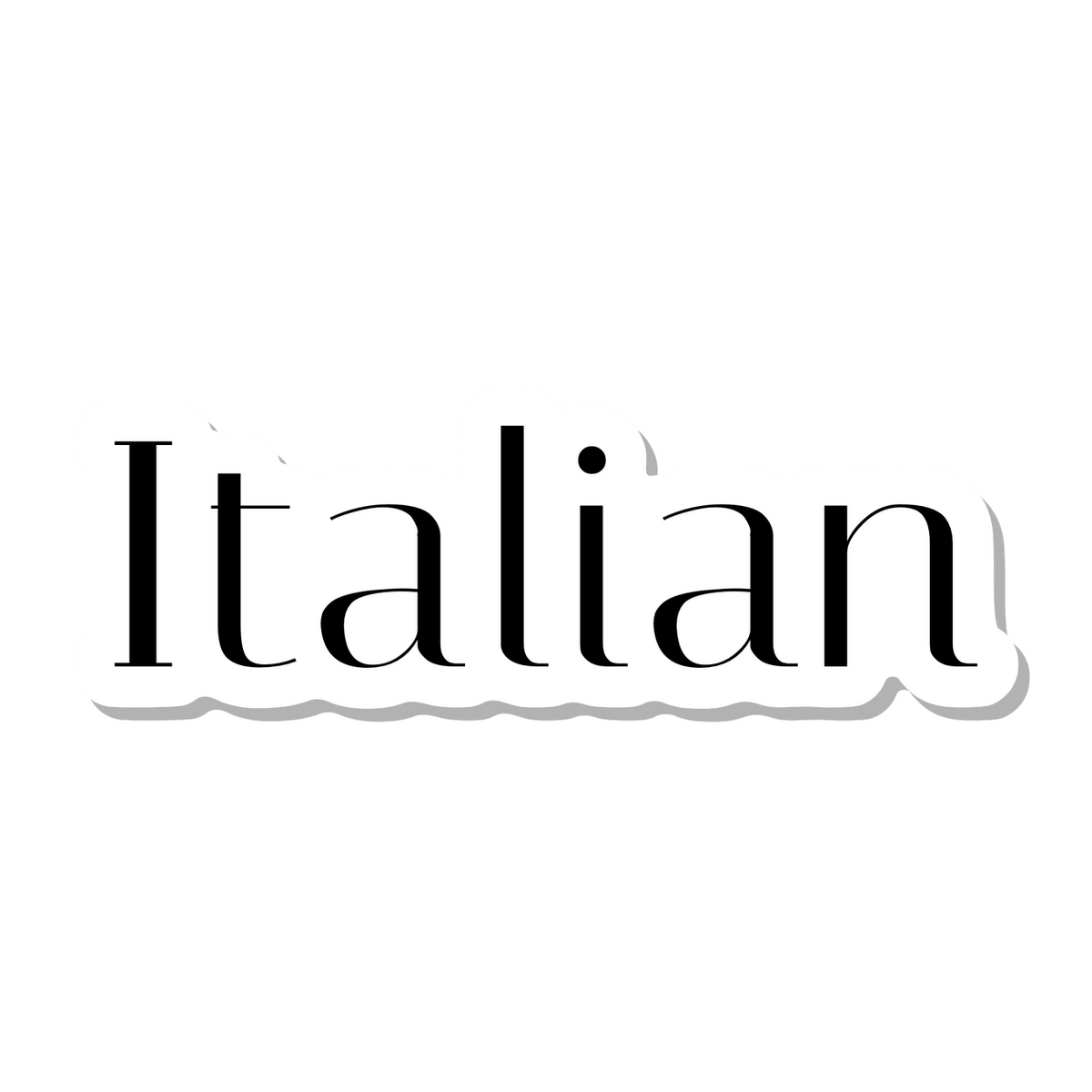 Italian die-cut sticker