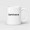 Letters Mug in white