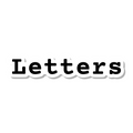 Letters die-cut sticker