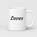 Loves Mug in white
