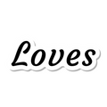 Loves die-cut sticker