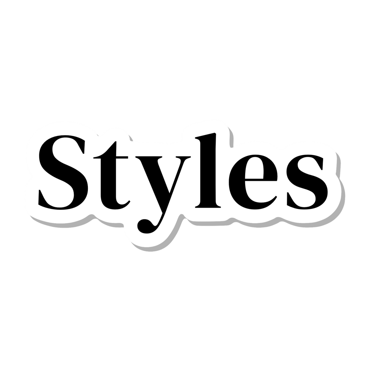 Styles die-cut sticker
