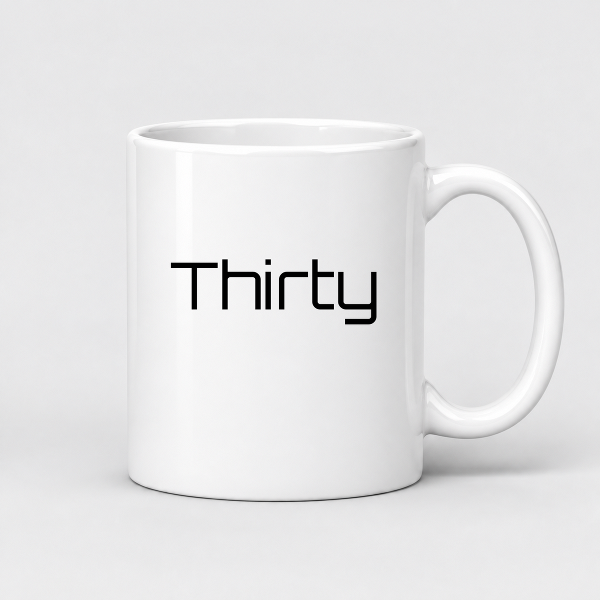 Thirty Mug in white