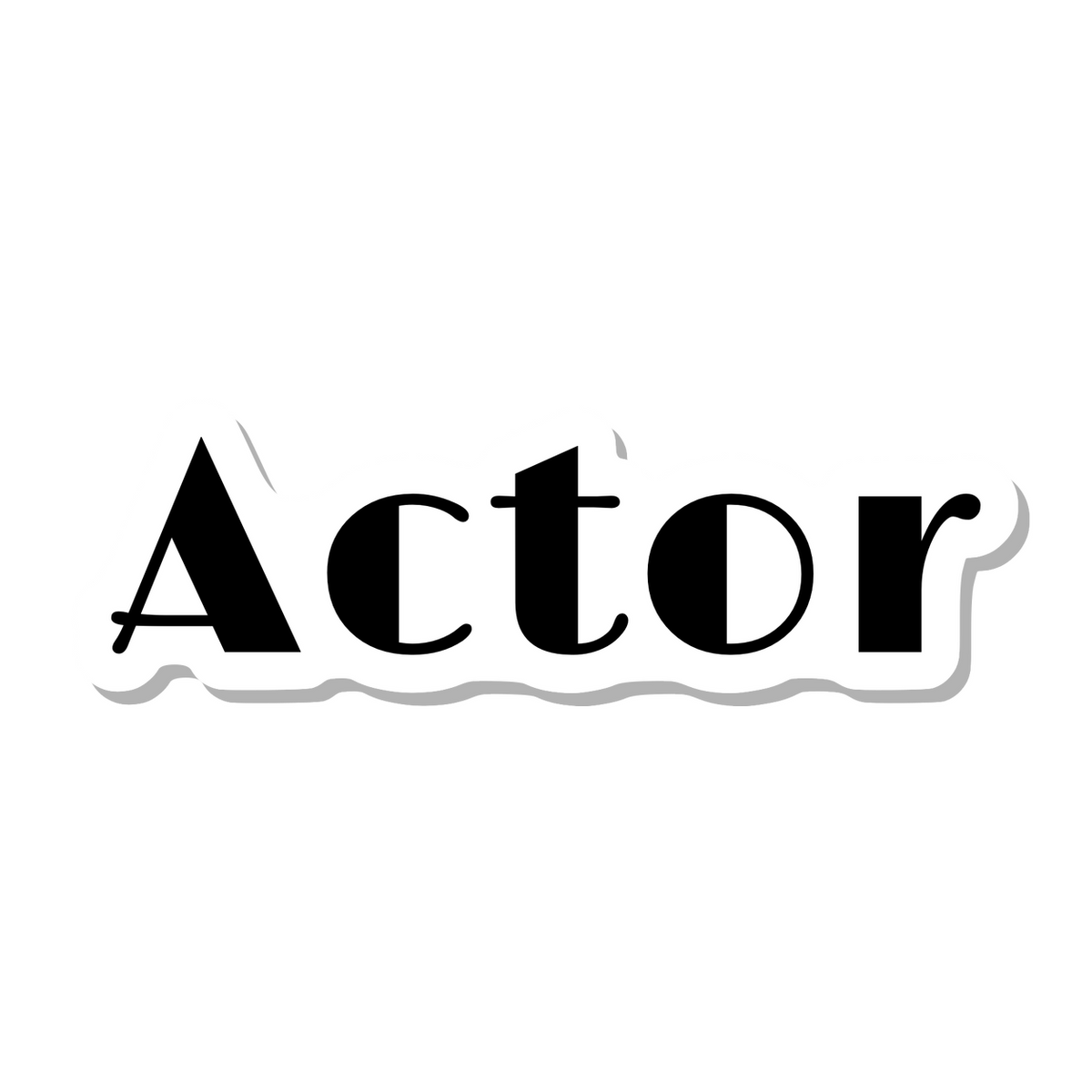 Actor die-cut sticker