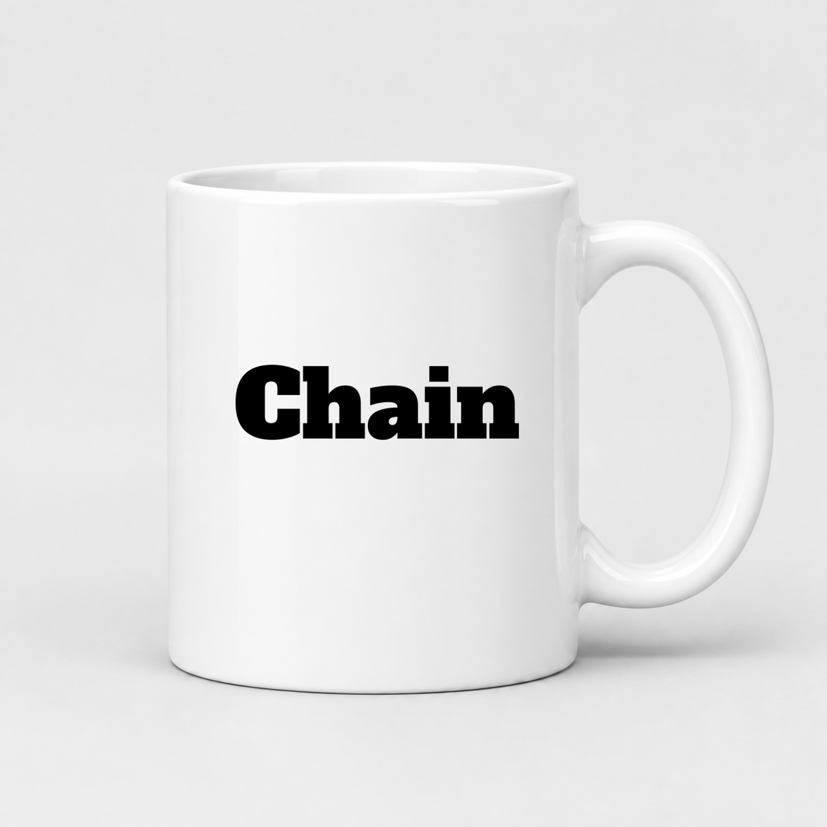 Chain Mug in white