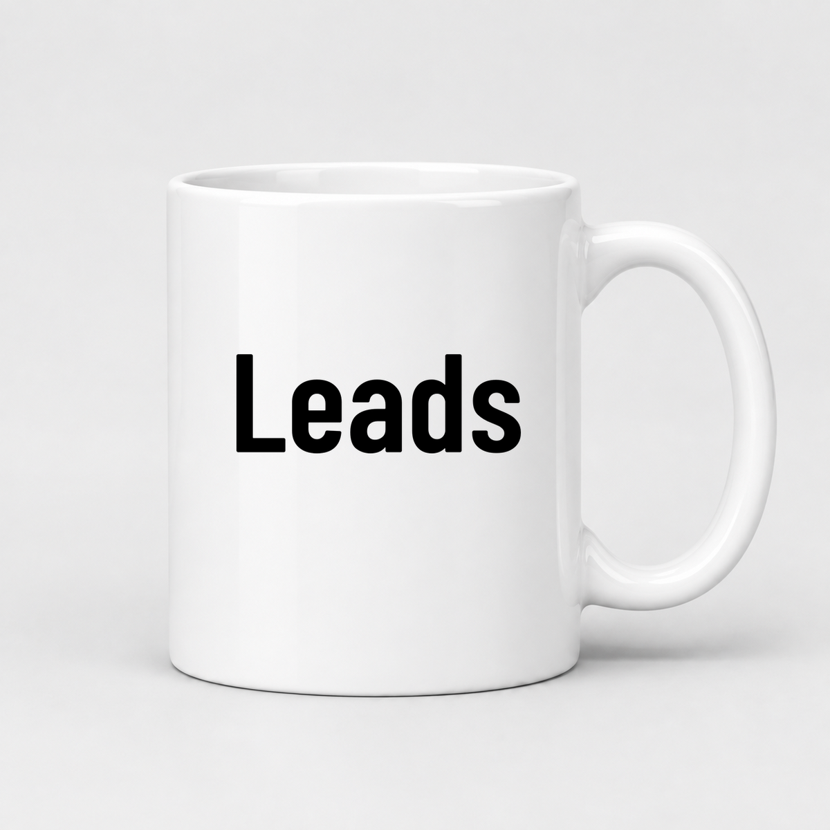Leads Mug in white