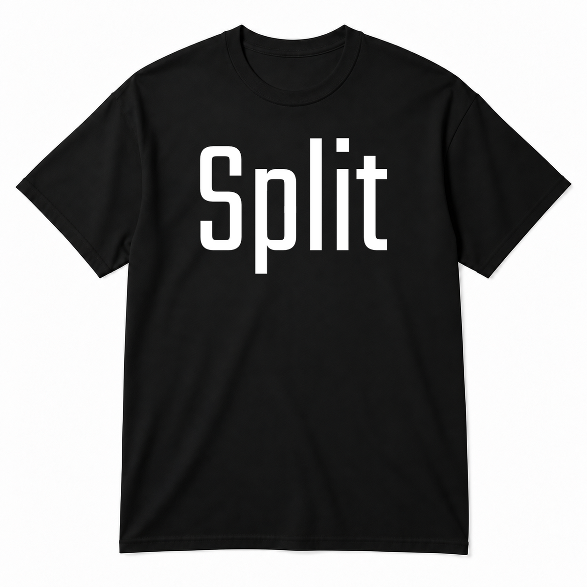 Split T-Shirt in black