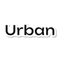 Urban die-cut sticker