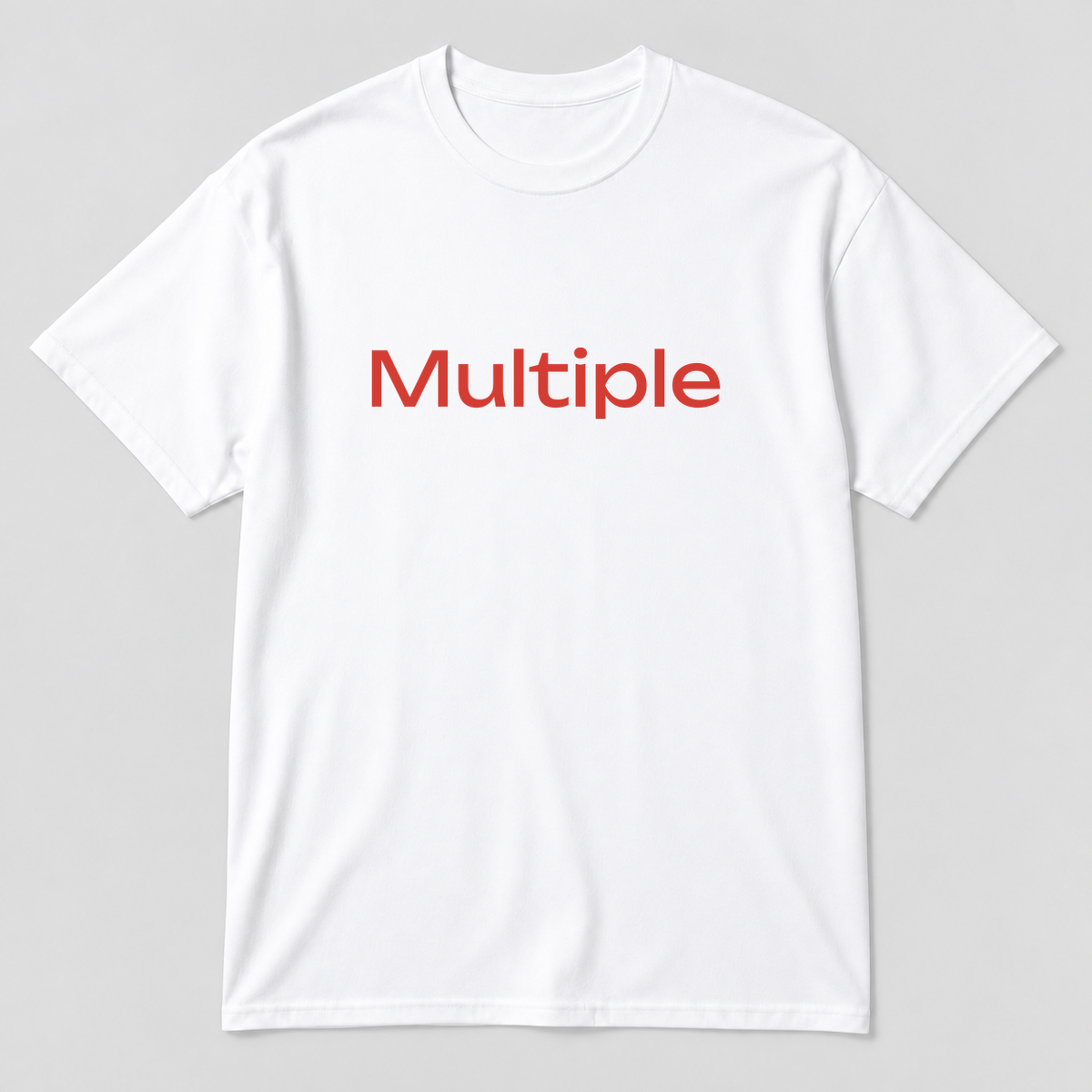 Multiple T-Shirt in white with red text