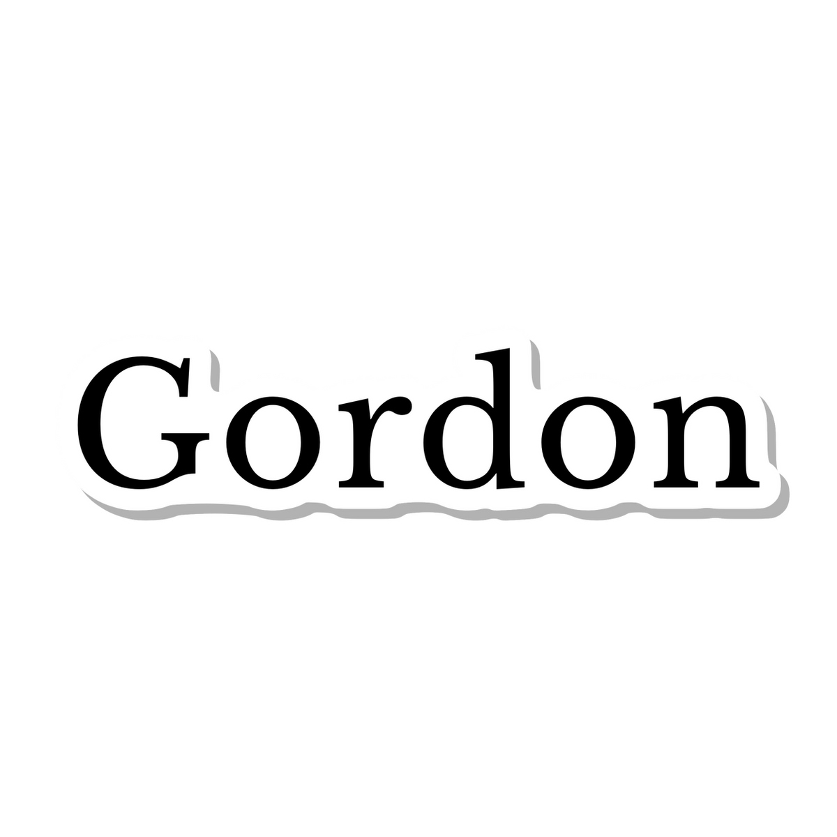 Gordon die-cut sticker