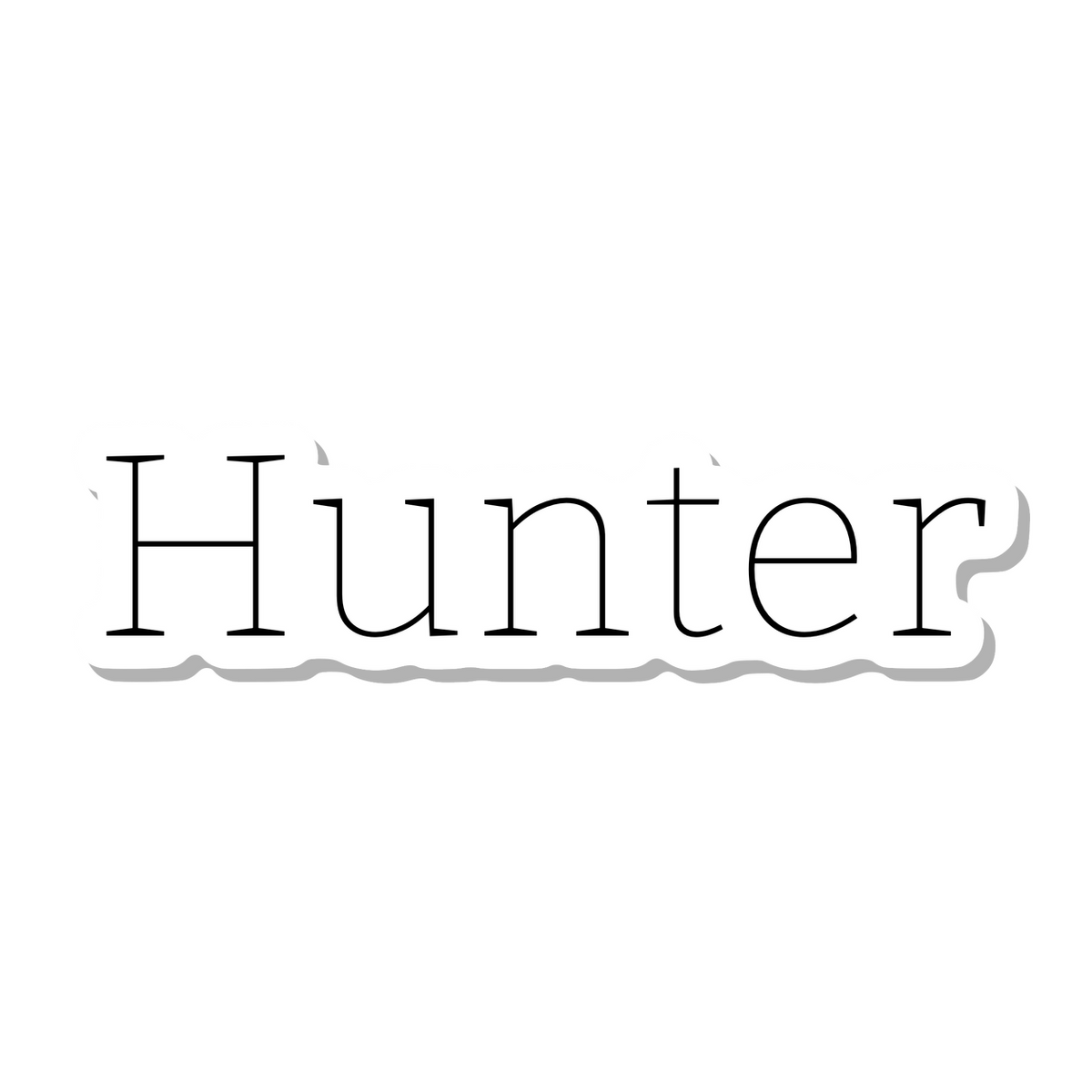 Hunter die-cut sticker