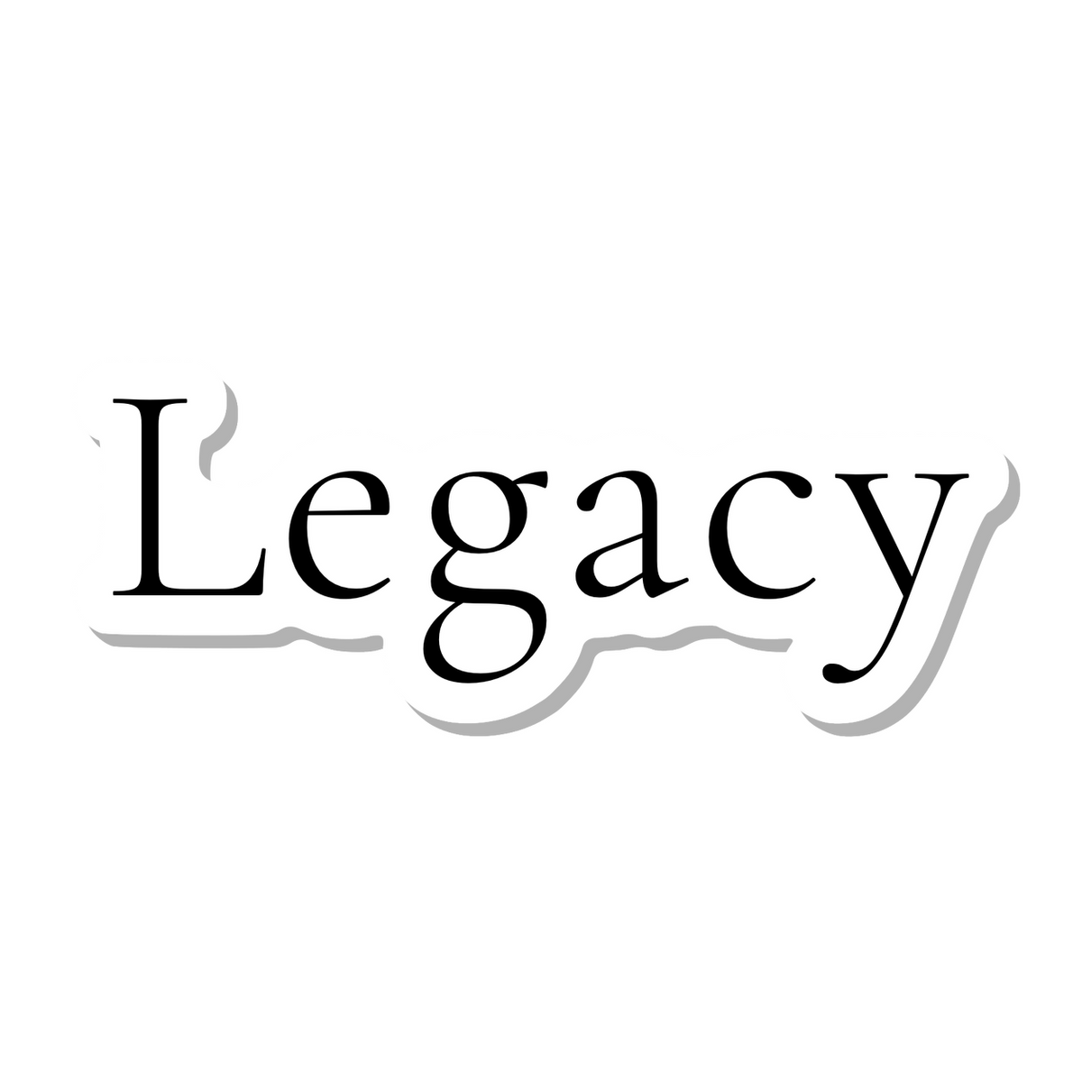 Legacy die-cut sticker