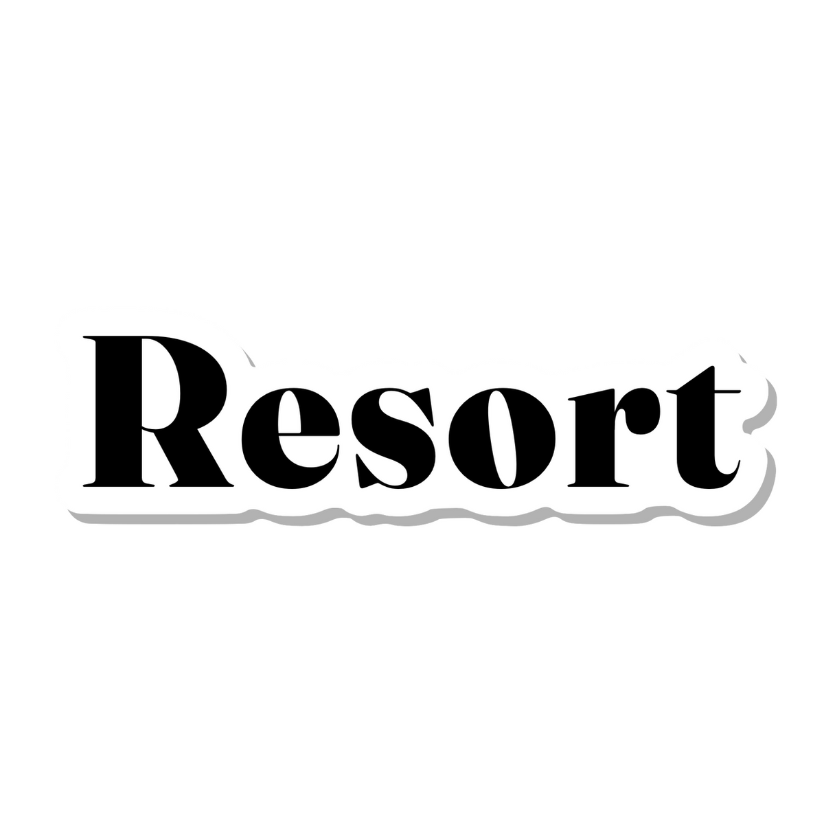 Resort die-cut sticker