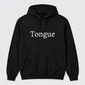 Tongue Hoodie in black